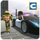 Turtle Hero Police Car Theft icon