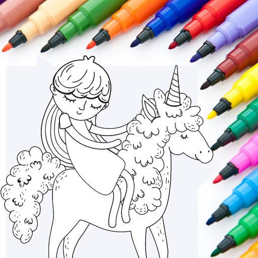 Kids Drawing &amp; Coloring Games icon