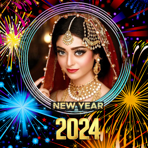 New year photo frame 2024 icon
