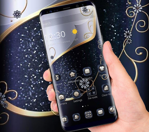 Blue Silver Gold Business Theme screenshot 1