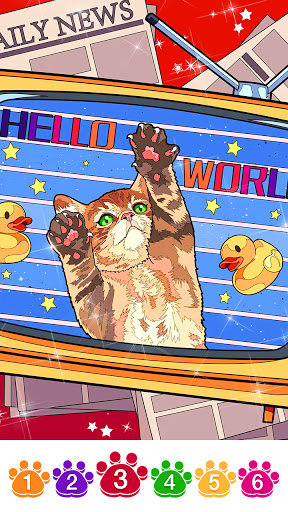 Cat coloring games-Offline paint by number screenshot 4