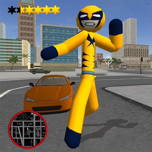 Wolveine Stickman Rope Hero Miami Mafia Simulator أيقونة