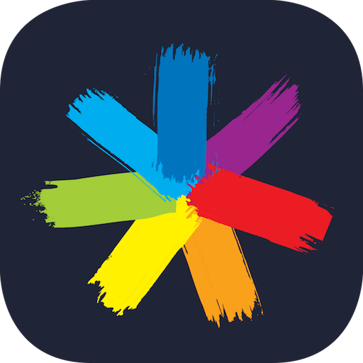 REPAINT, paint photo by finger icon