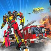 Truck Robot Fire Fighter Real War Simulator icon