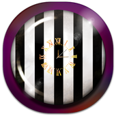 Black and White Clock Widget icon