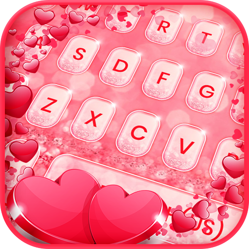 Glitter Love Heart Keyboard icon