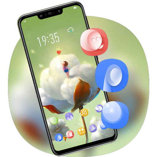 Mother Day Little Girl On Cotton Note 4 Theme icon