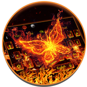 Brennendes Feuer-Schmetterlings-Tastatur-Thema icon
