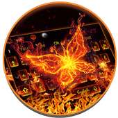 Tema del teclado Burning Fire Butterfly