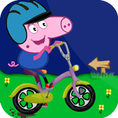 papa pig bike icon