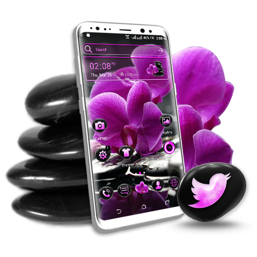 Orchid Flower Launcher Theme icon