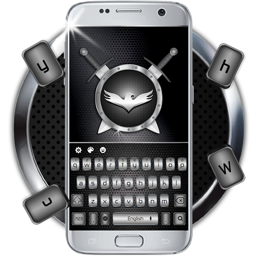 Exquisite Grey Glitter Keyboard Theme icon