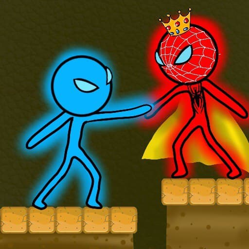 Stickman  Spider Red and  Blue adventure icon