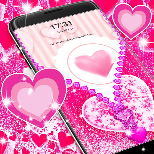 Pink lock screen icon