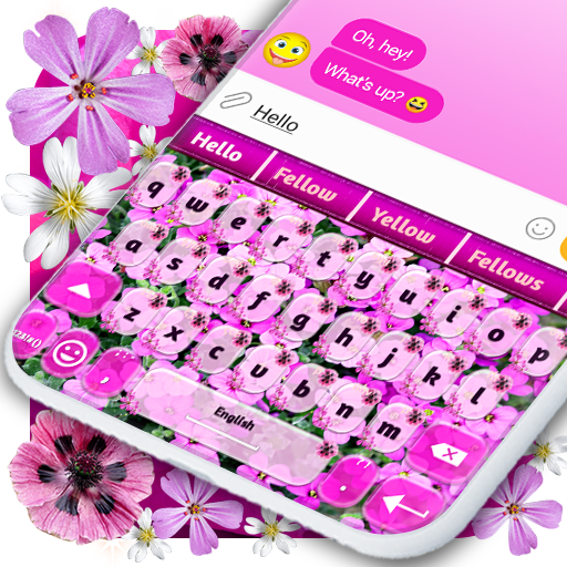 Pink Flowers Keyboard 🌺 Spring Girly Theme icon