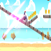 Beach bike race icon