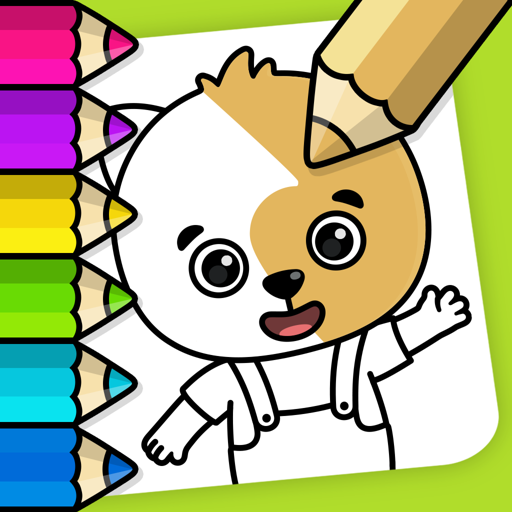 Kids coloring &amp; drawing games icon