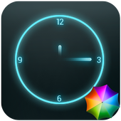Glowing Neon Clock Widget icon