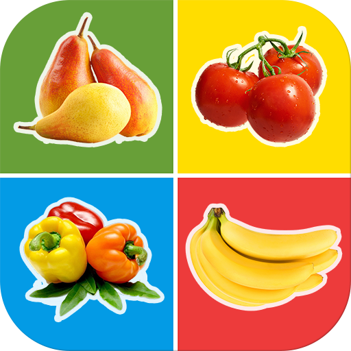 Fruits and Vegetables for Kids - Flashcards Puzzle icon