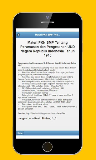 Materi PKN SMP Lengkap screenshot 1