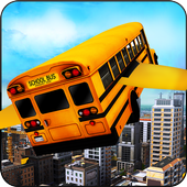 Racing School Bus in Air 2017 icon