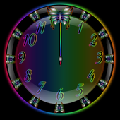 Butterfly Rainbow Clock Widget icon