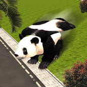 Flying Superhero Panda Sim icon
