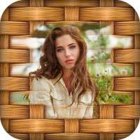 Wood Wall Photo Frames - natural wood wall effects on 9Apps