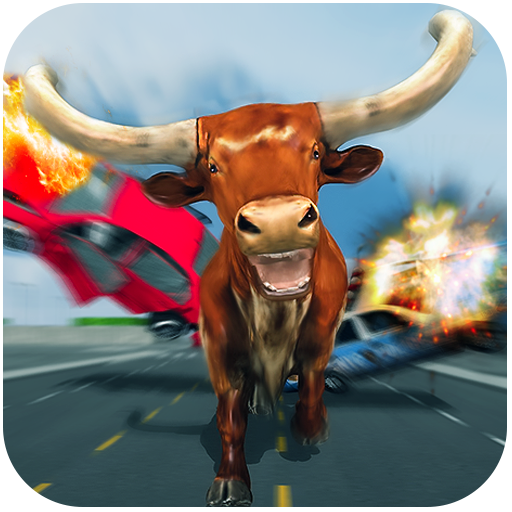 Wild Bull City Attack: Bull Simulator Games icon