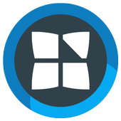 Next Launcher Theme Half Blue icon