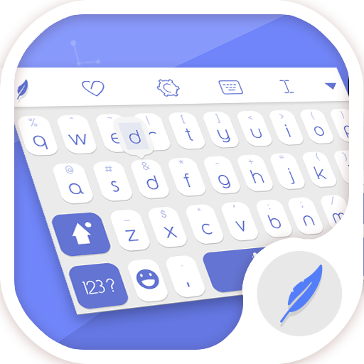 Blue&amp;White Keyboard Theme icon