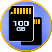  100GB Memory card icon