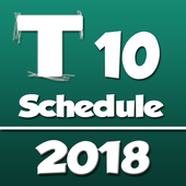 T 10 Cricket League Schedule 2018 icon