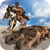 Flying Bat Robot Car Transform: Bat Superhero Game icon