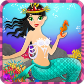 Mermaid dress up icon