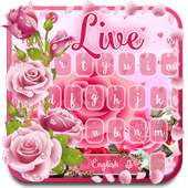 Live Pink Rose Keyboard Theme on 9Apps