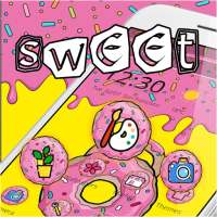 Pink Sweet Cute Doughnut Theme on 9Apps