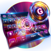 Colorful Neon keyboard icon