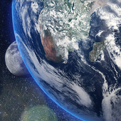 Earth &amp; Moon Live Wallpaper for Free icon