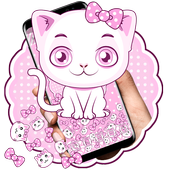 Lovely Pink Kitty Cat Gravity Theme icon