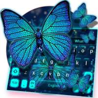 Blue Diamond Butterfly Keyboard Theme on 9Apps