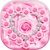 Rosa Diamant-Liebes-Tastatur icon