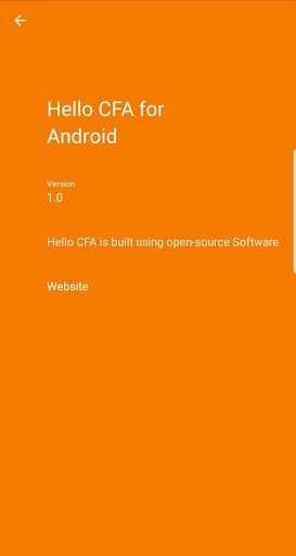 Hello CFA screenshot 2