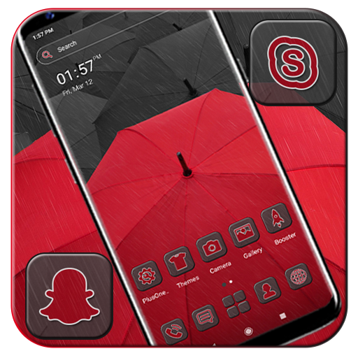 Red Umbrella Launcher Theme icon