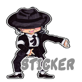 Sticker King Of Pop M.Jackson icon