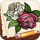 how to draw flower easy🖌 أيقونة