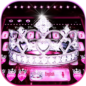 Rosado diamante teclado tema icon