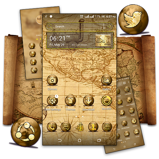 Ancient Map Launcher Theme icon