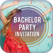 Bachelor Party Invitation Card Maker icon
