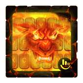 Fire Flaming Lion Keyboard Theme